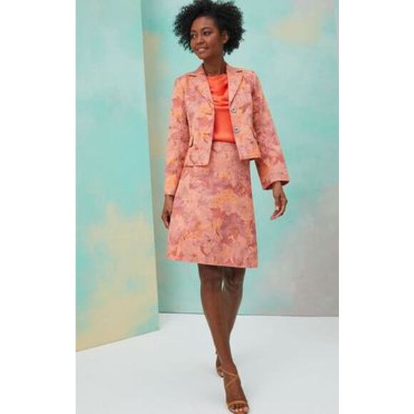 Carlisle Dresses & Skirts - NWT Carlisle Collection Marais Floral Jacquard A Line Skirt Camellia Multi Sz 6